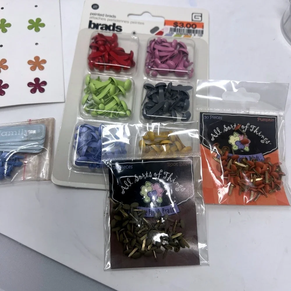 Large Vintage Scrapbooking Eyelet Lot Making Memories Assorted Colors Sizes Brad